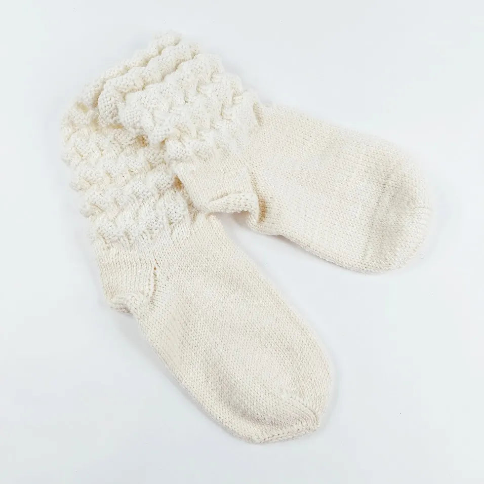 Aallokkoneulos villasukat koko 35-37