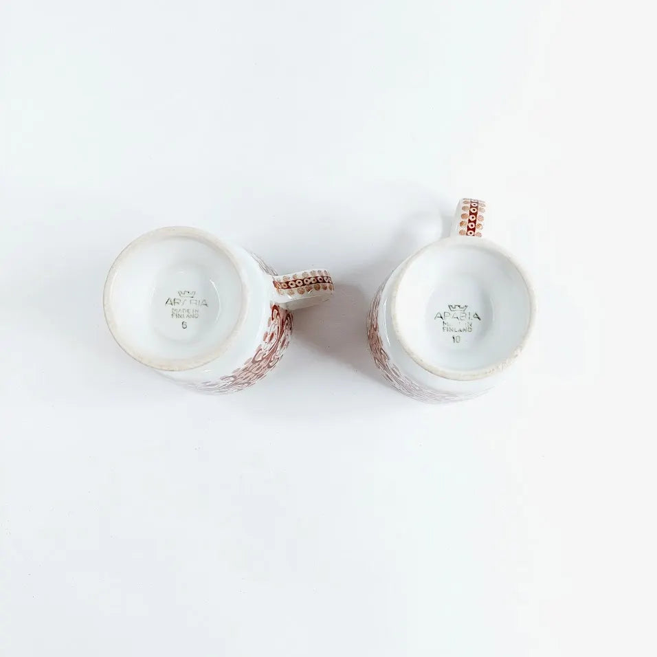 Arabia Ali kahvikuppi ruskea 2 kpl