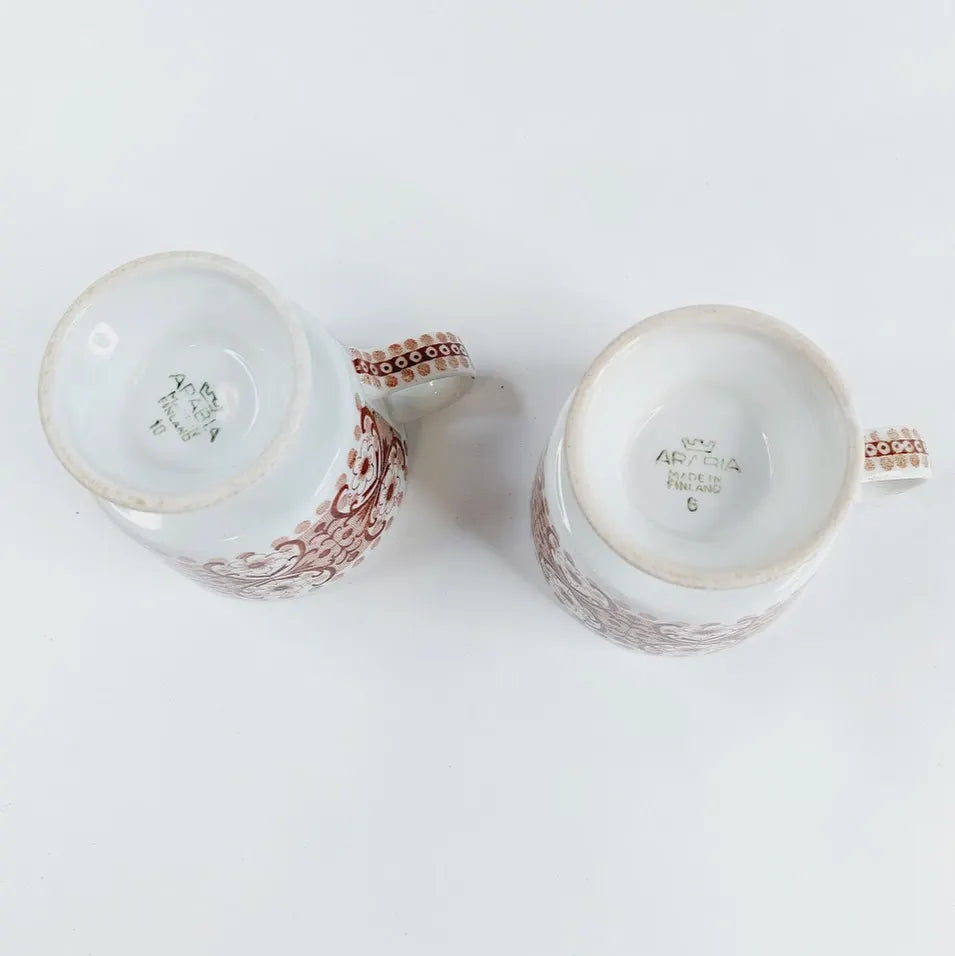 Arabia Ali kahvikuppi ruskea 2 kpl