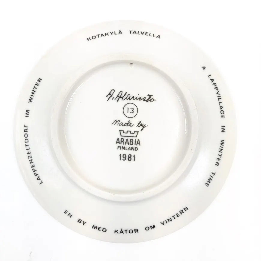 Arabia Kotakylä Talvella seinälautanen 12cm