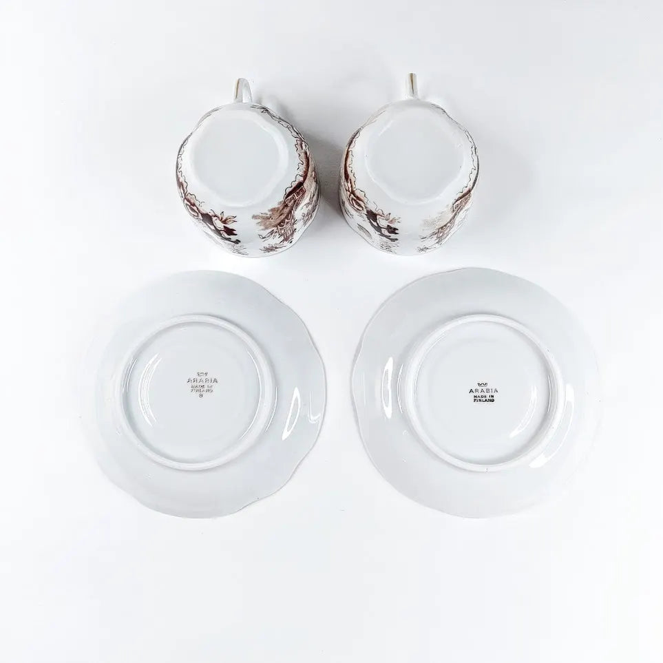Arabia Singapore kahvikuppisetti 4 osaa