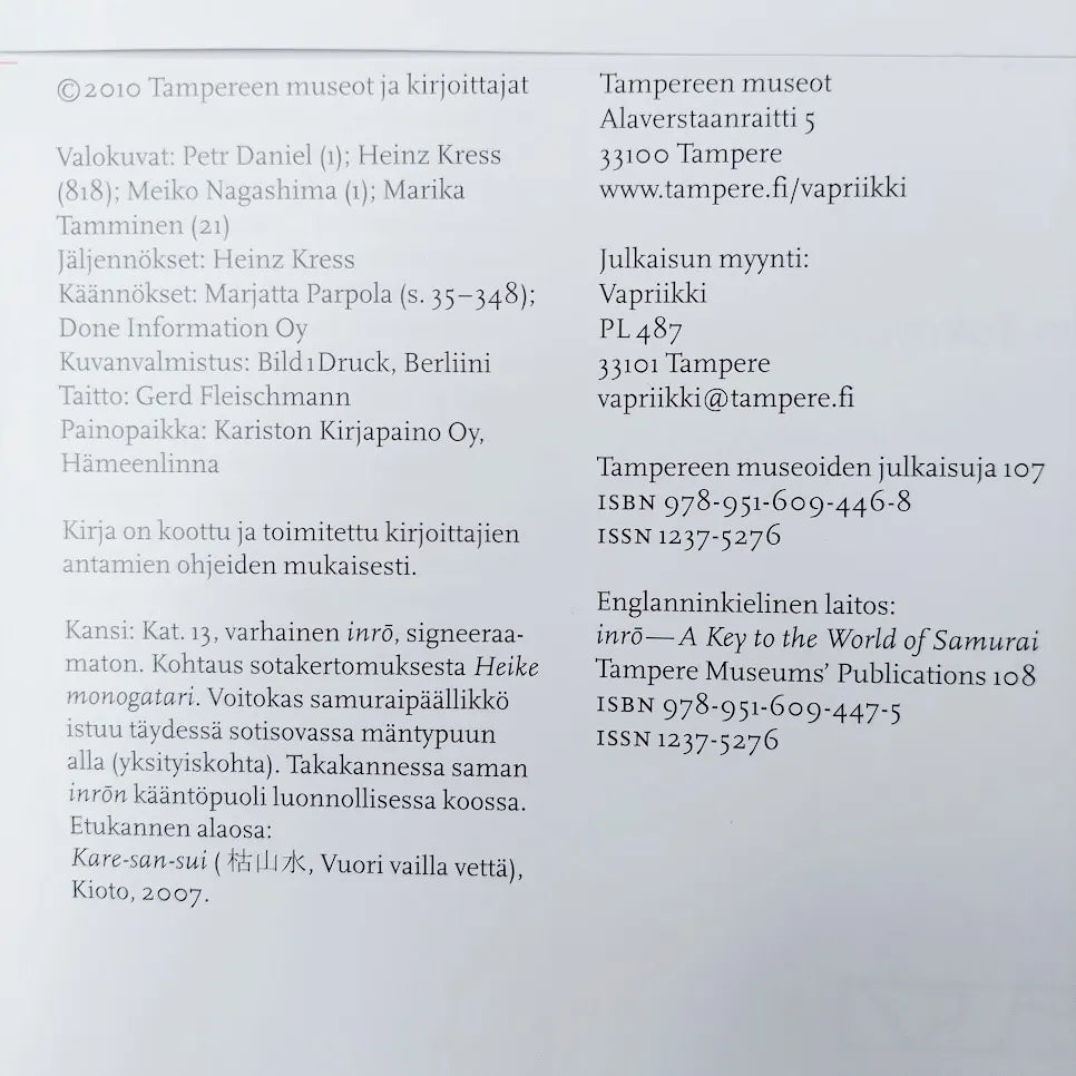 Else Kress & Heinz Kress Inro Avain samuraiden aikaan