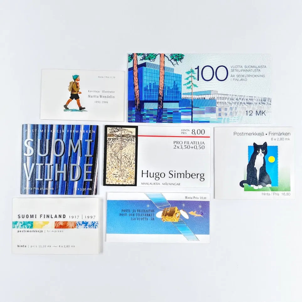 Kotimaisia mk postimerkkivihkoja 7 kpl