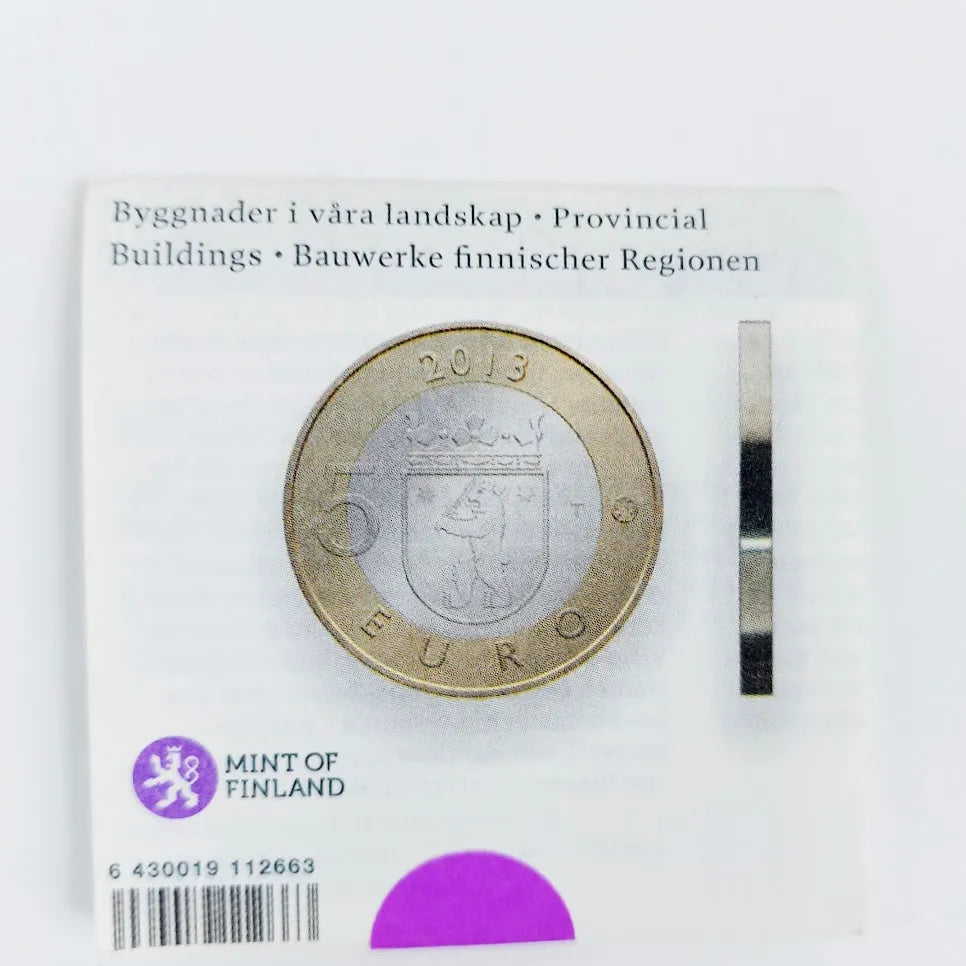 Maakuntien rakennukset 5 euron kolikko Satakunta ( UNC )