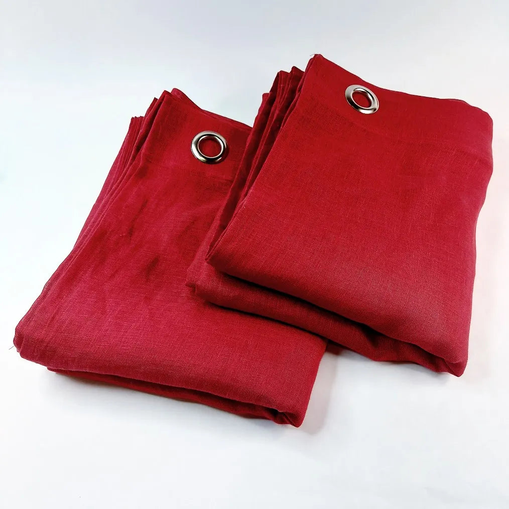 Madura pellavaverhot renkailla 196 x 270 cm 2 kpl