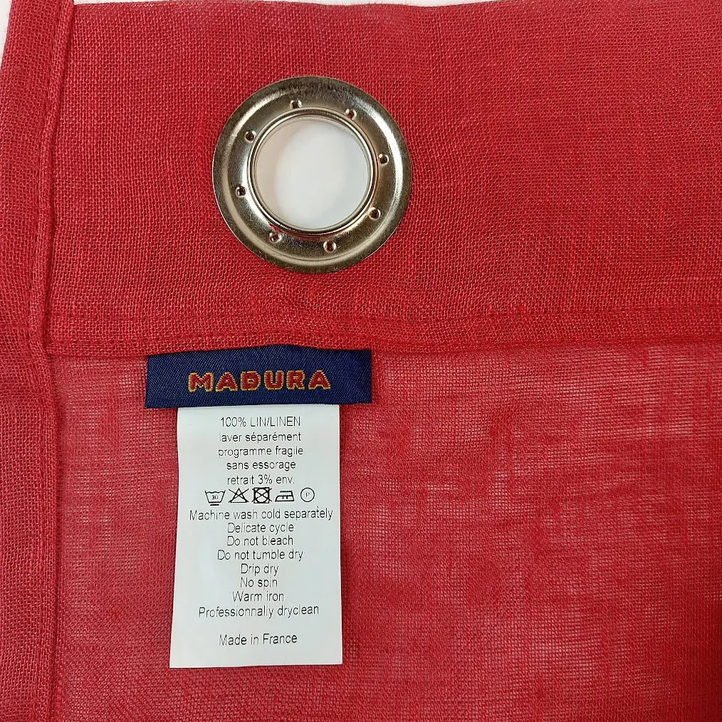 Madura pellavaverhot renkailla 196 x 270 cm 2 kpl