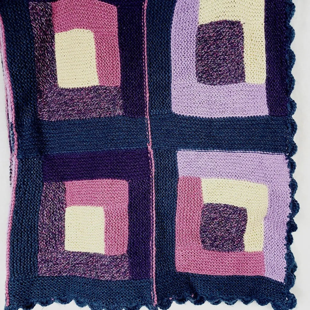 Neulottu torkkupeitto 110 x 180 cm