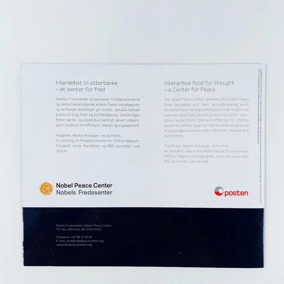 Martti Ahtisaari 2008 Nobelin rauhanpalkinto postimerkkivihko