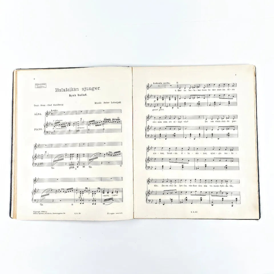 Nuottikirja 20 kappaletta nuotteja 1928-1933