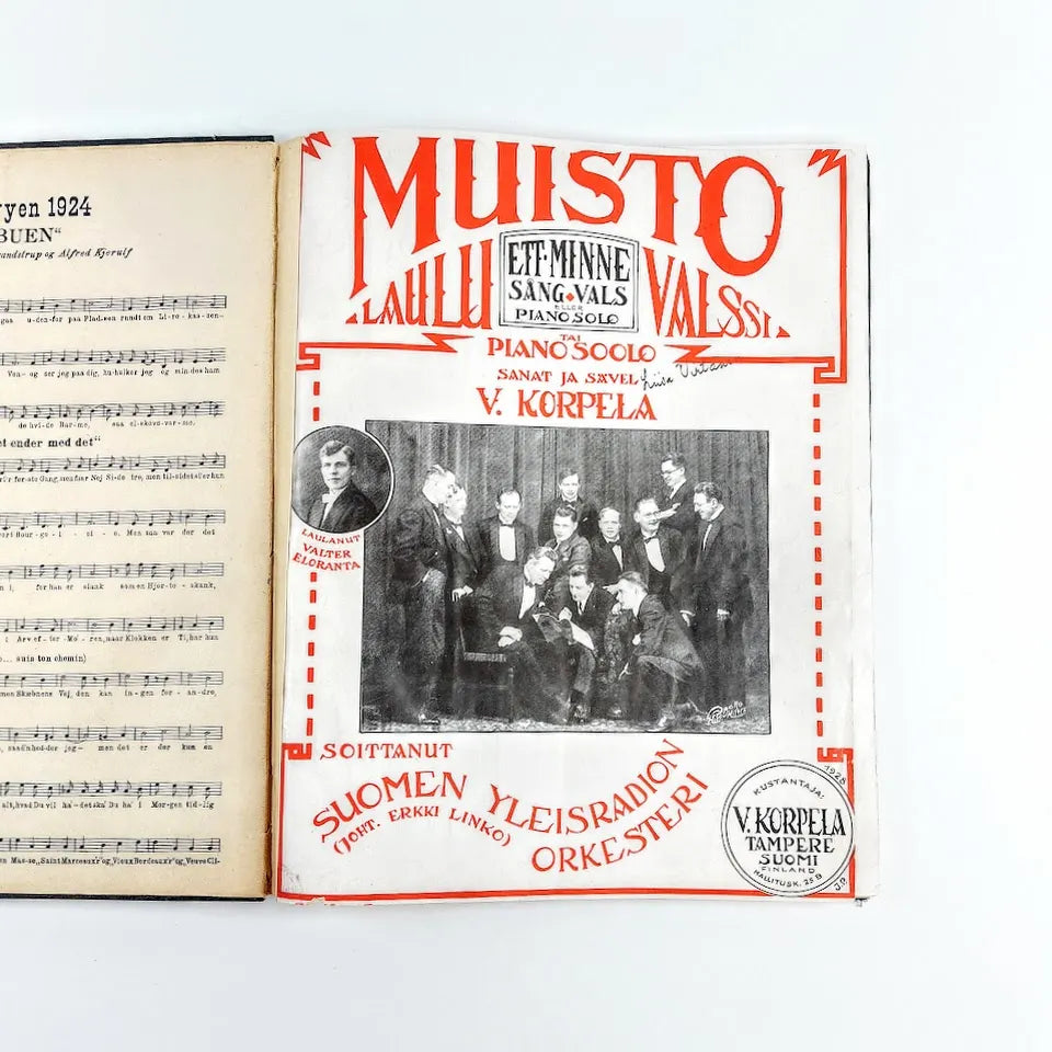 Nuottikirja 20 kappaletta nuotteja 1928-1933