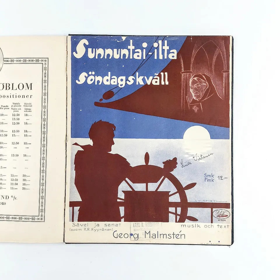 Nuottikirja 20 kappaletta nuotteja 1928-1933