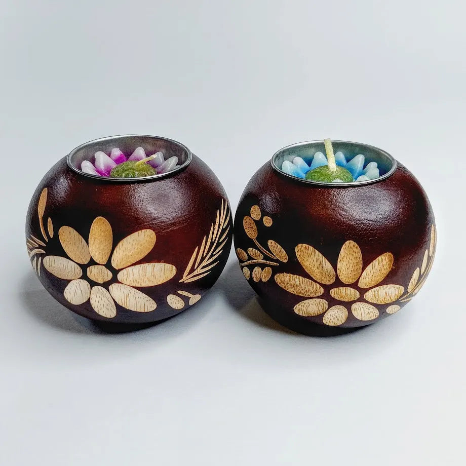 Puinen tuikkulyhty 6 cm 2 kpl