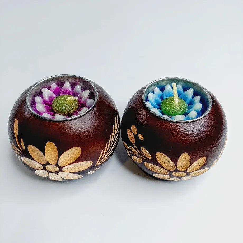 Puinen tuikkulyhty 6 cm 2 kpl