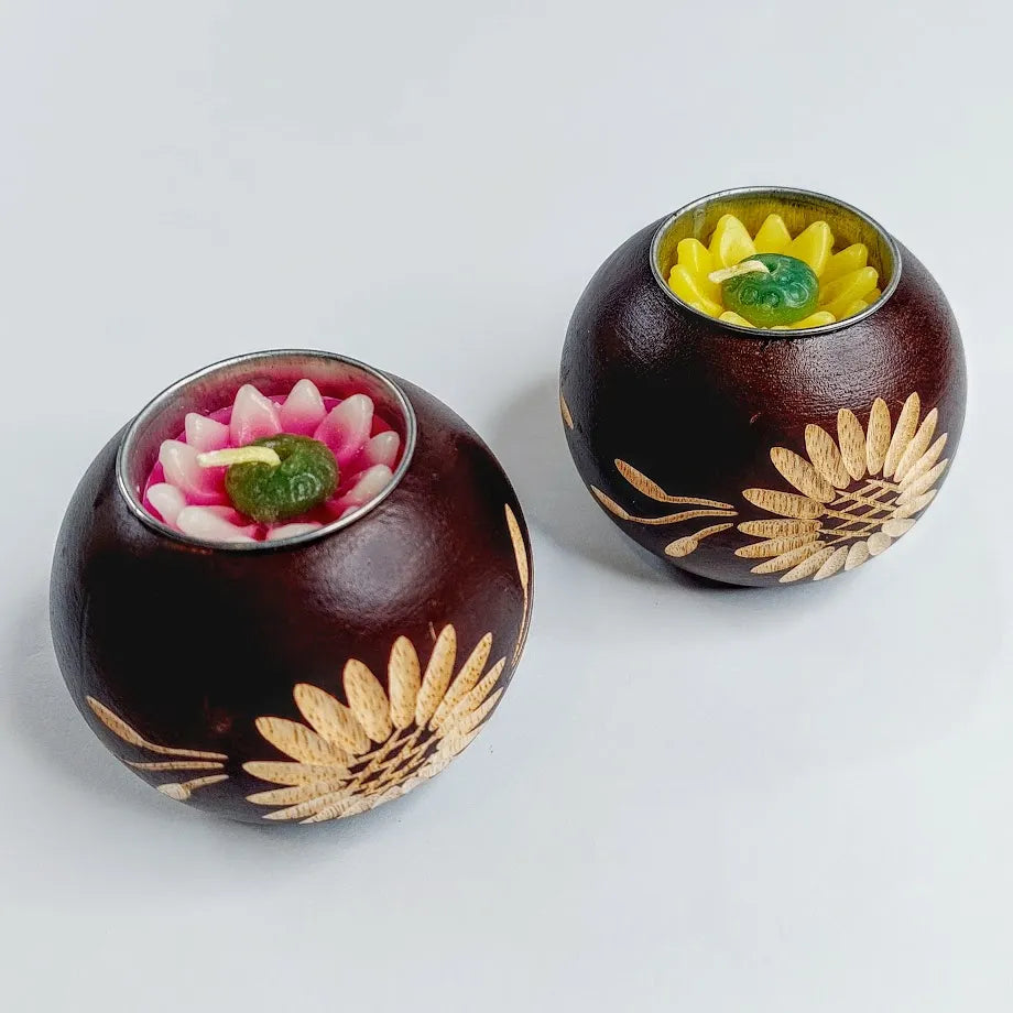 Puinen tuikkulyhty 6 cm 2 kpl