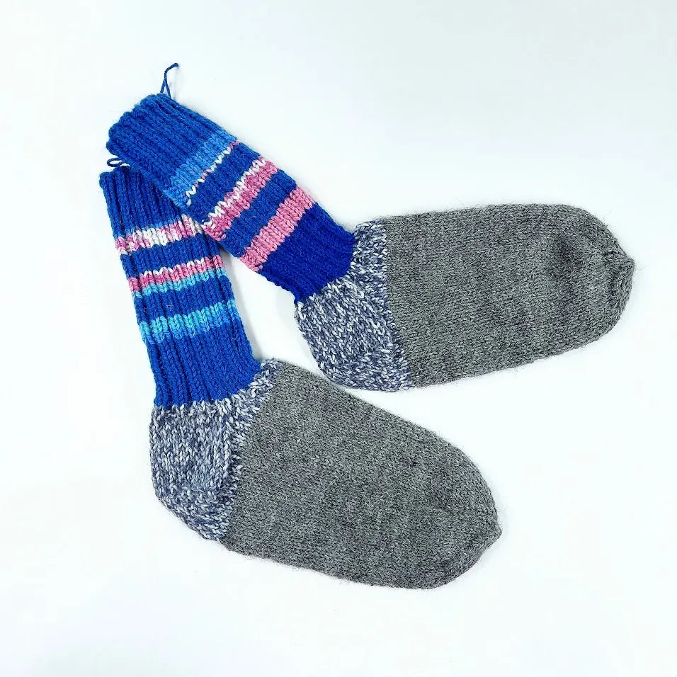 Raidalliset villasukat koko 38-40