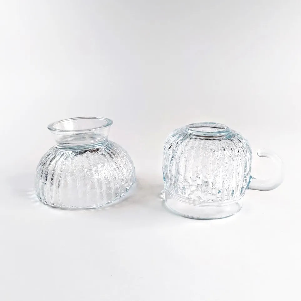 Riihimäen Lasi Kehrä sokerikko ja kermakko