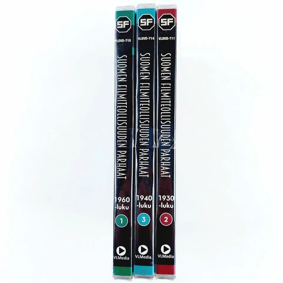 Suomen Filmiteollisuuden parhaat 3 DVD kokoelmaa