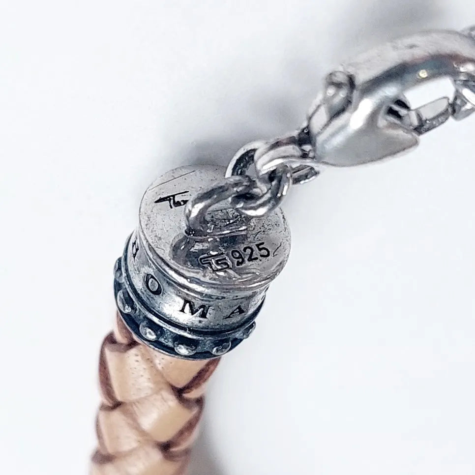 Thomas Sabo nahkainen 925 rannekoru 19 cm