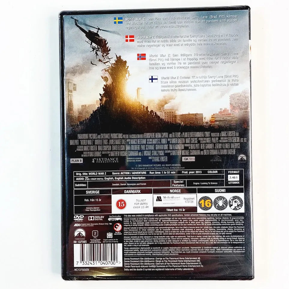 World War Z DVD