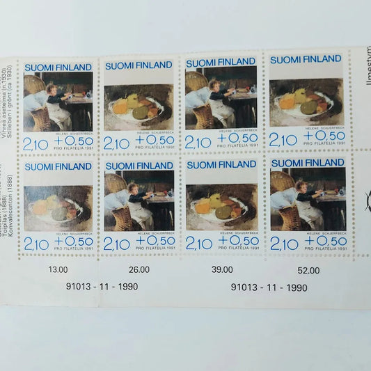 Suomalaisia taiteen klassikko postimerkkejä, lajitelma 6 arkkia