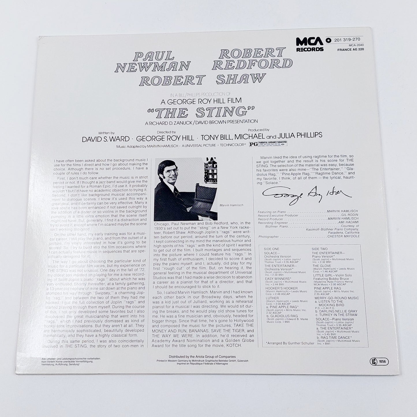 The Sting Original Soundtrack-vinyyli