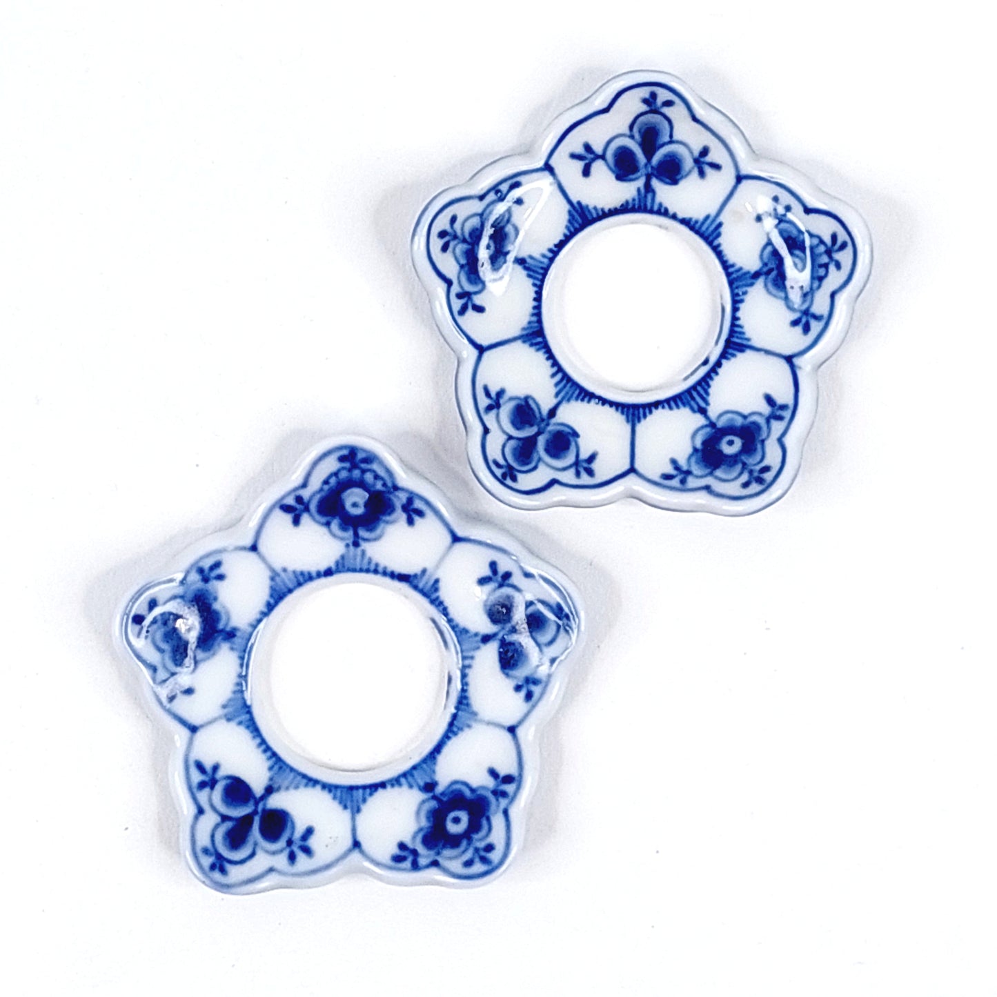 Royal Copenhagen Musselmalet kynttilämansetit 2 kpl