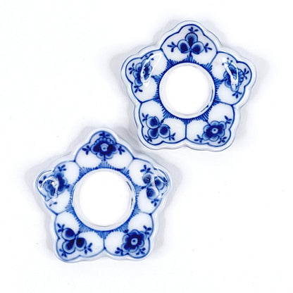 Royal Copenhagen Musselmalet kynttilämansetit 2 kpl