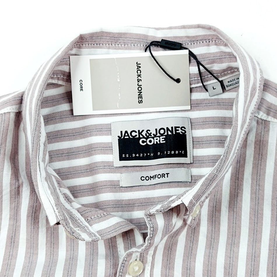Jack & Jones Jcomarina stripe shirt kaulus t-paita koko L