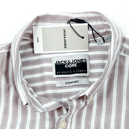 Jack & Jones Jcomarina stripe shirt kaulus t-paita koko L