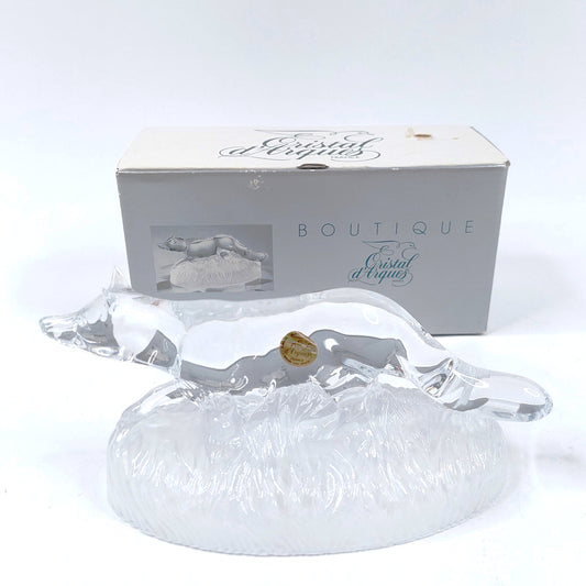Cristal D'Arques kristallilasinen kettufiguuri