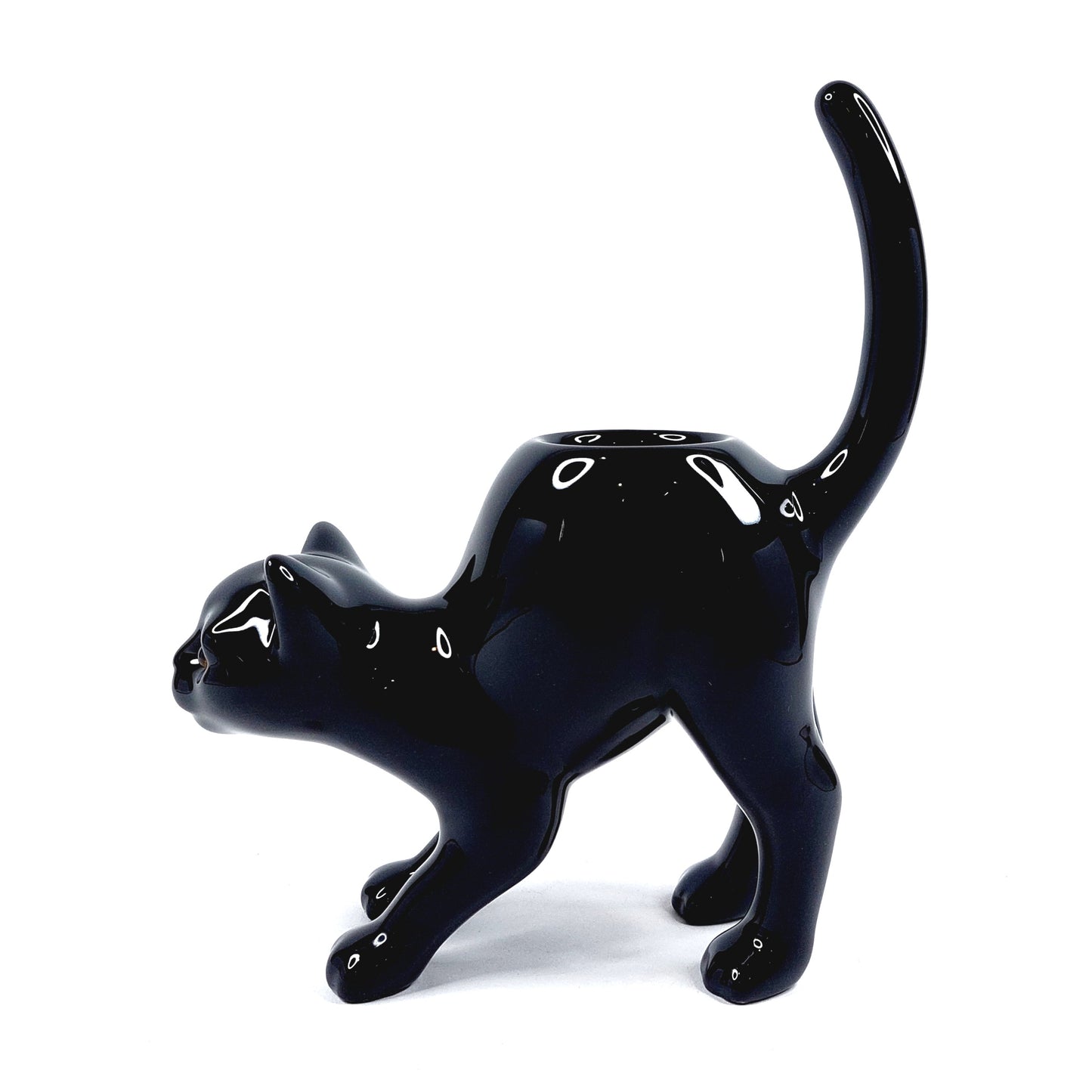 PartyLite musta kissa tuikkuteline
