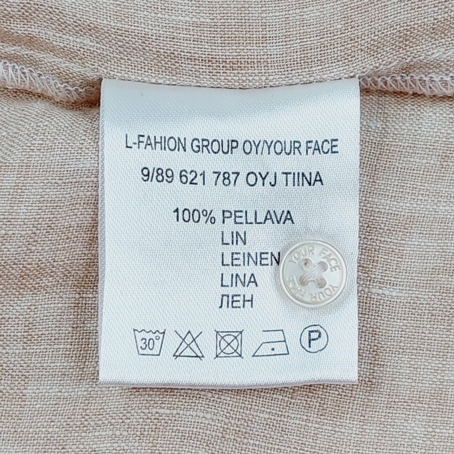 Your Face Tiina hihaton pellavapaita  koko 44
