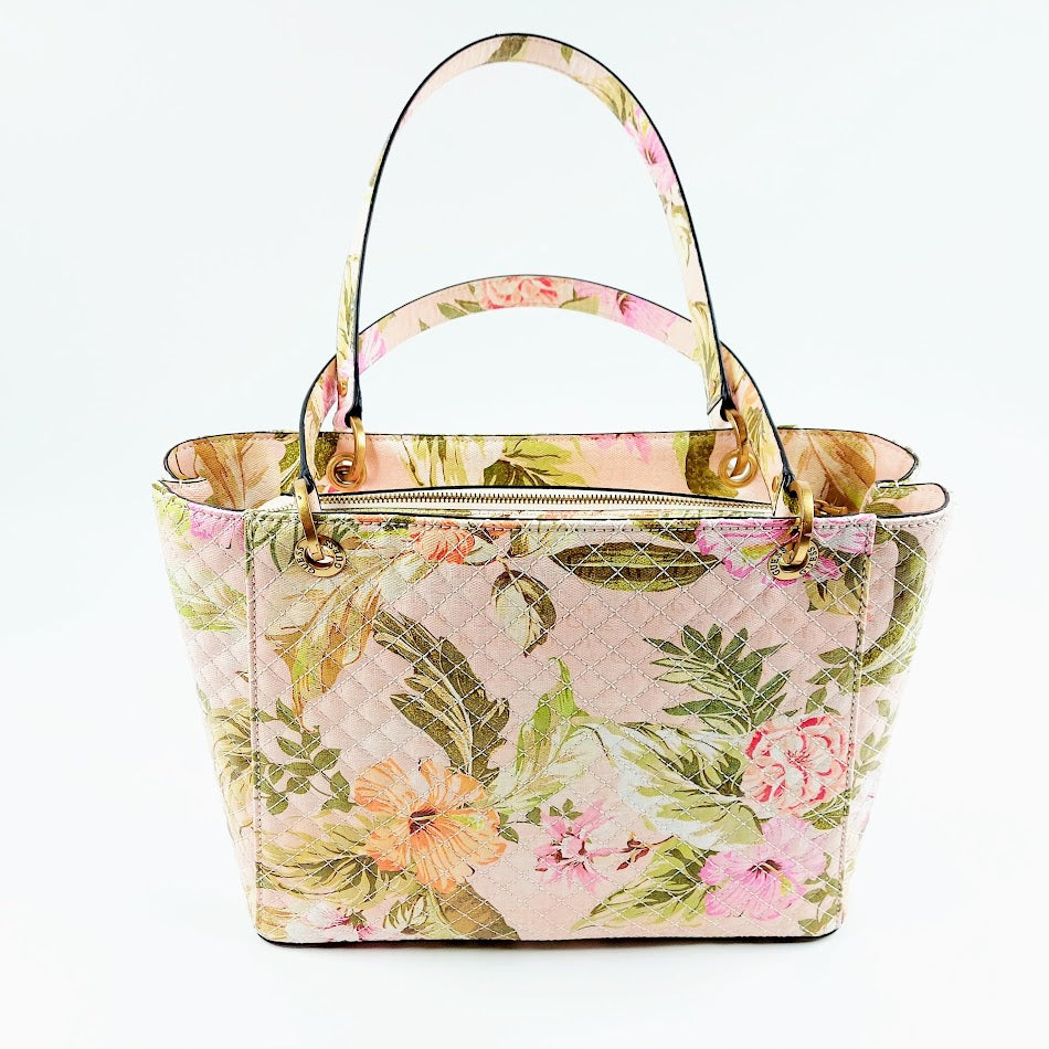 Guess - Nerina Noel Tote Peach Floral käsilaukku