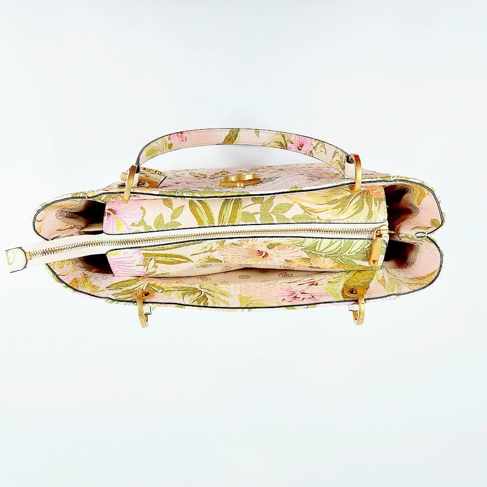 Guess - Nerina Noel Tote Peach Floral käsilaukku