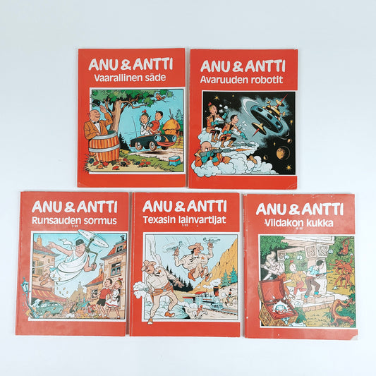 Anu & Antti sarjakuva albumit 5kpl