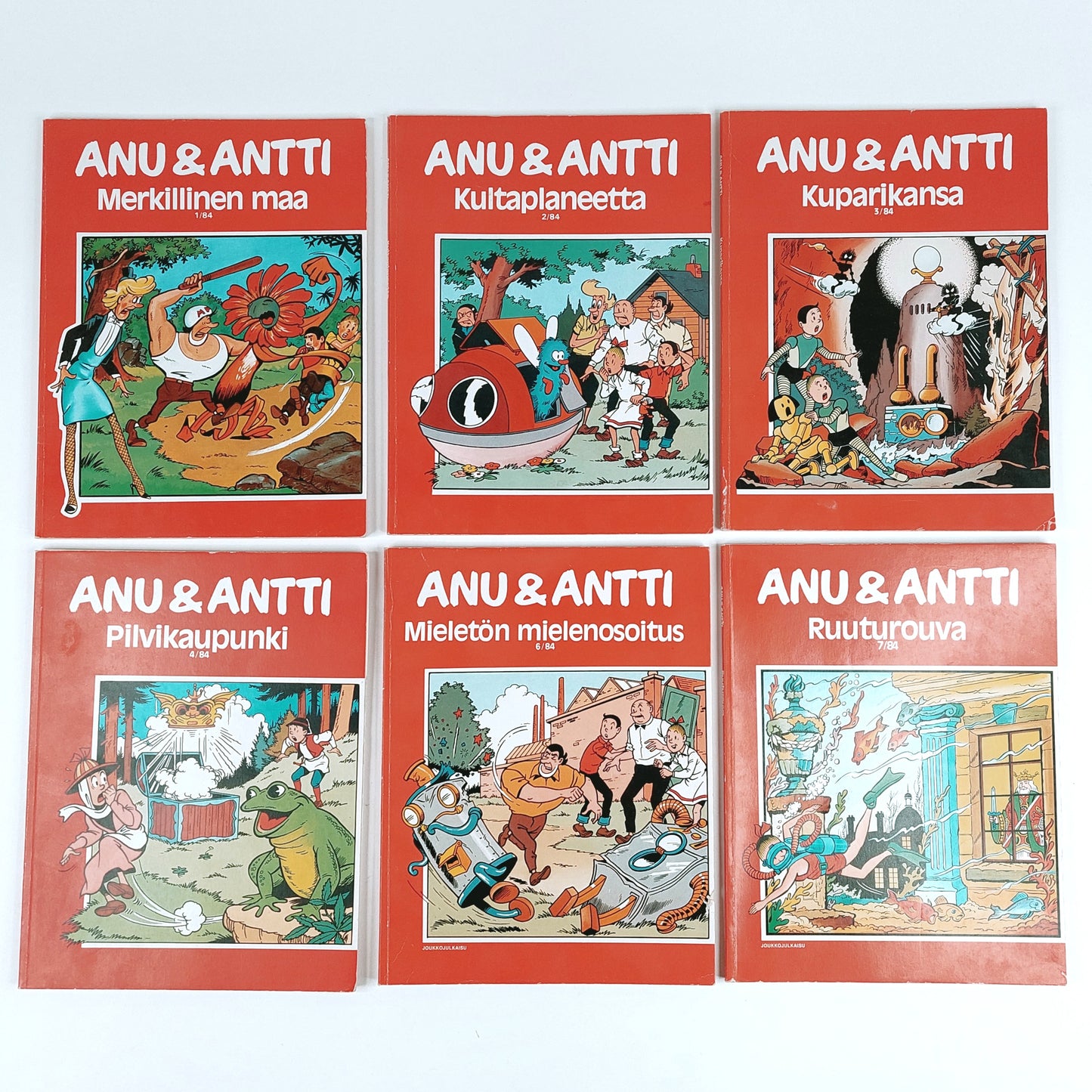 Anu & Antti sarjakuva albumit 6 kpl