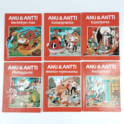Anu & Antti sarjakuva albumit 6 kpl