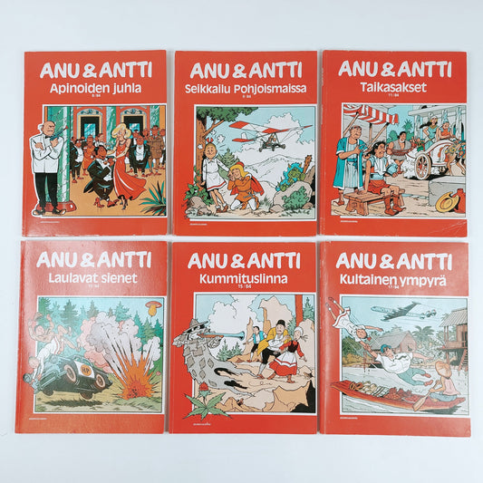 Anu & Antti sarjakuva albumit 6 kpl