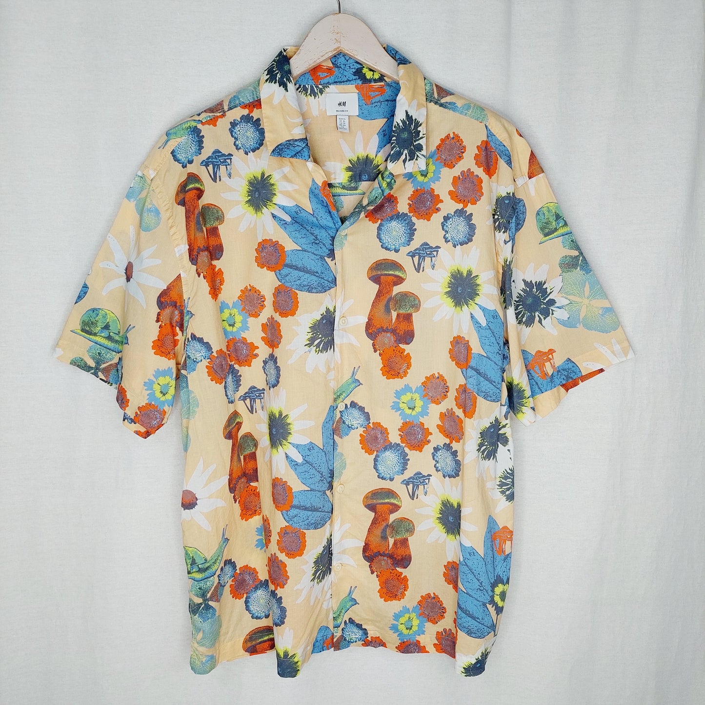 H&M Relaxed Fit lyhythihainen kauluspaita koko XL
