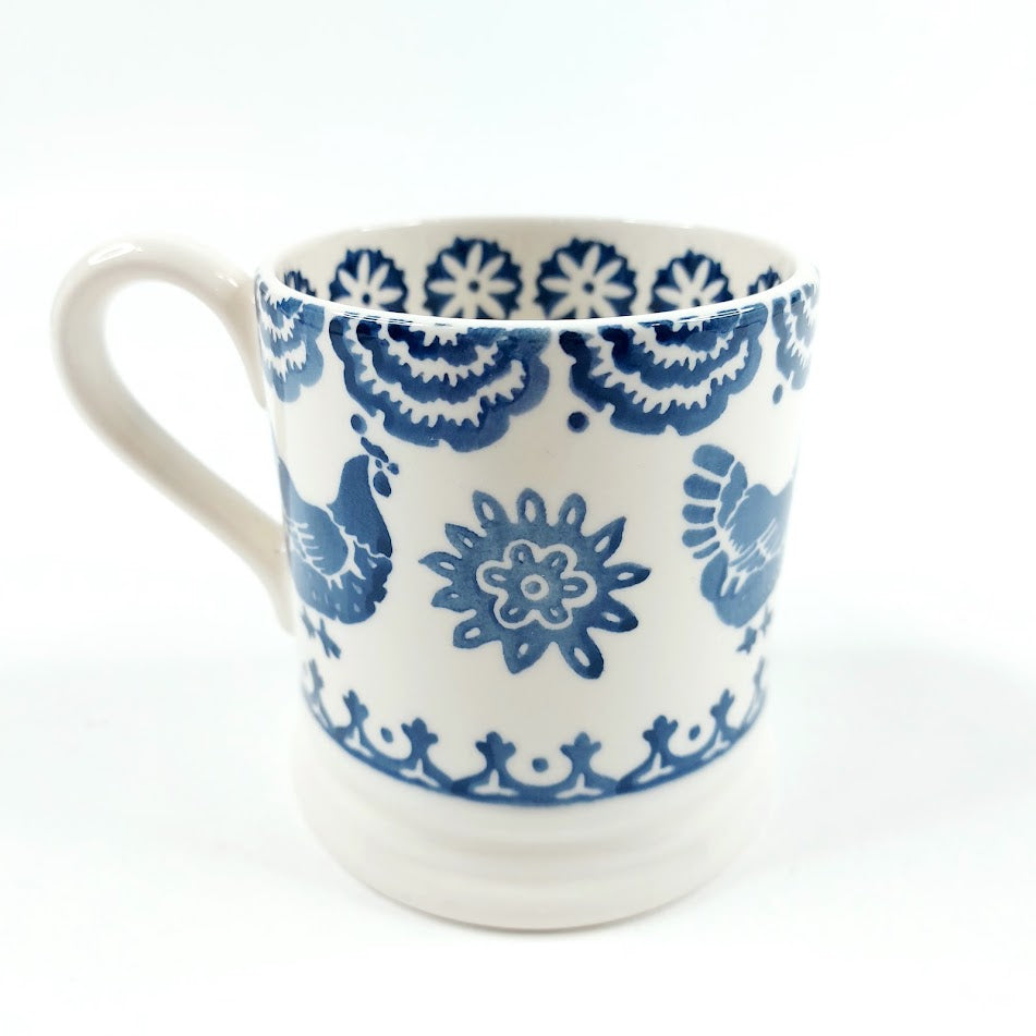 Emma Bridgewater Cream Blue Hen & Border Mum - muki