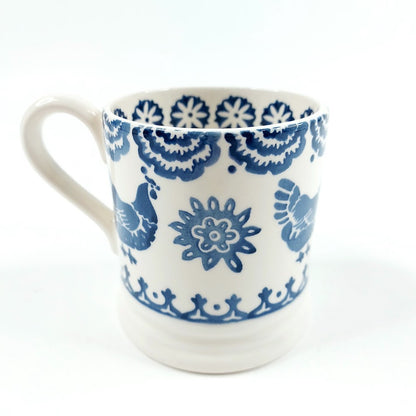 Emma Bridgewater Cream Blue Hen & Border Mum - muki