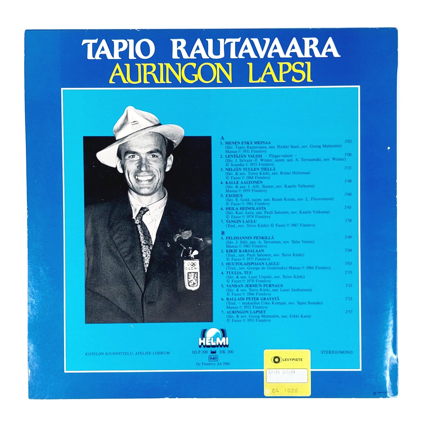 Tapio Rautavaara: Auringon lapsi LP