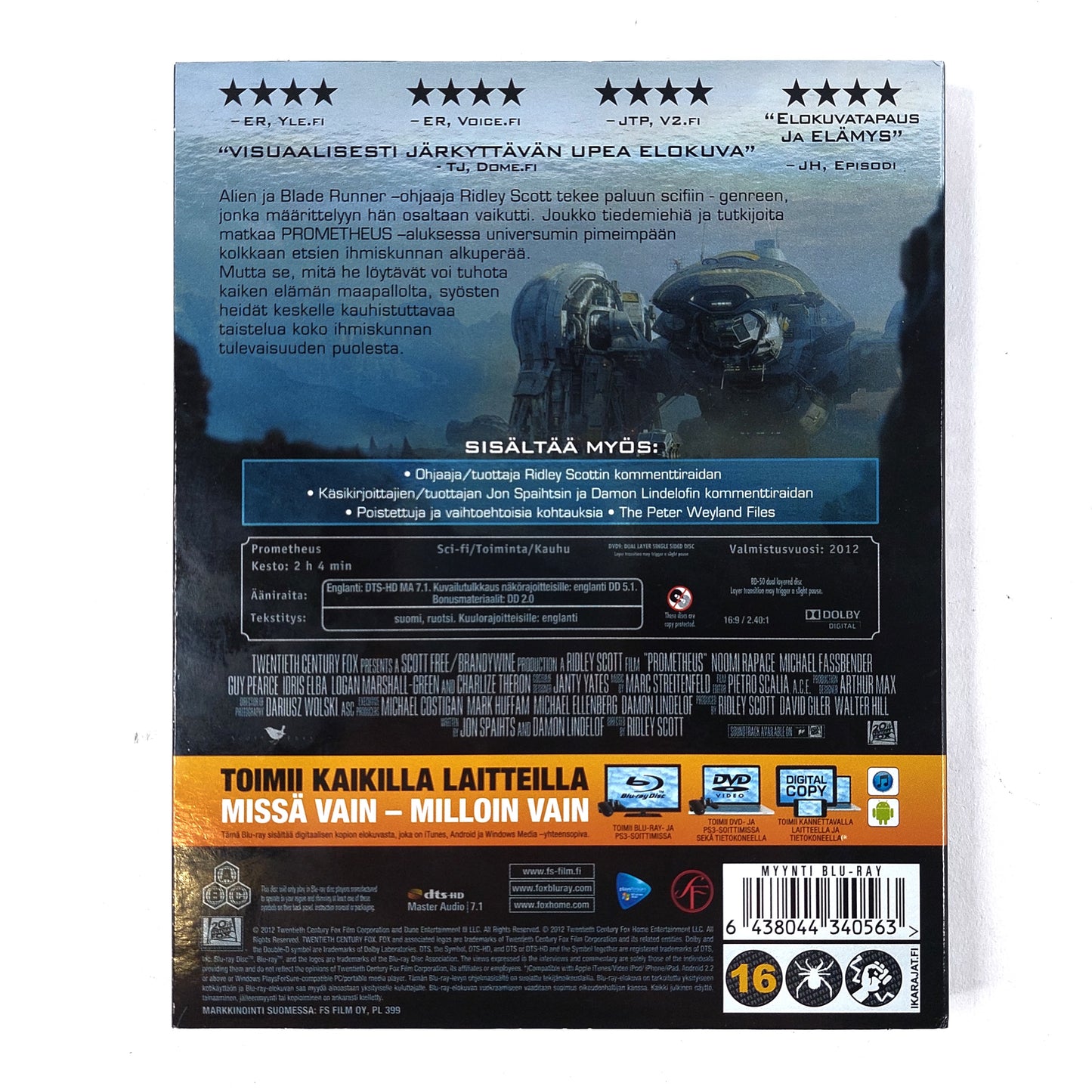 Prometheus Blu-Ray, DVD, Digital Copy