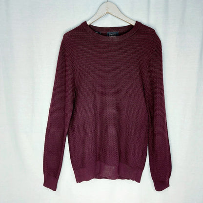 Selected Homme Slharon structure crew neck puuvillaneule koko M