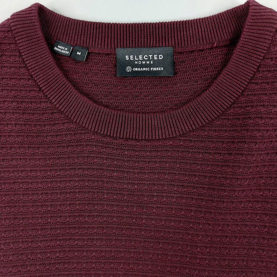 Selected Homme Slharon structure crew neck puuvillaneule koko M