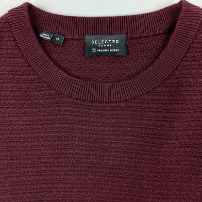 Selected Homme Slharon structure crew neck puuvillaneule koko M