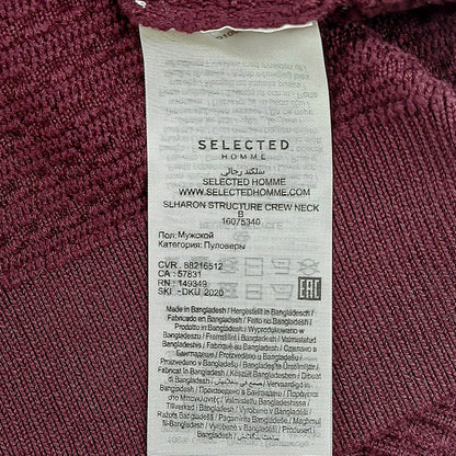 Selected Homme Slharon structure crew neck puuvillaneule koko M