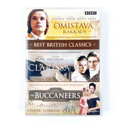 Best British Classics: Omistava rakkaus, Clarissa, The Buccaneers 5 DVD box