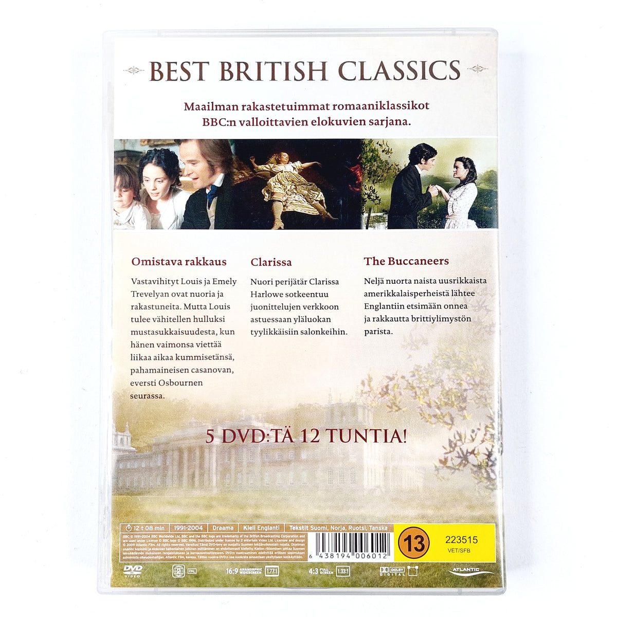 Best British Classics: Omistava rakkaus, Clarissa, The Buccaneers 5 DVD box