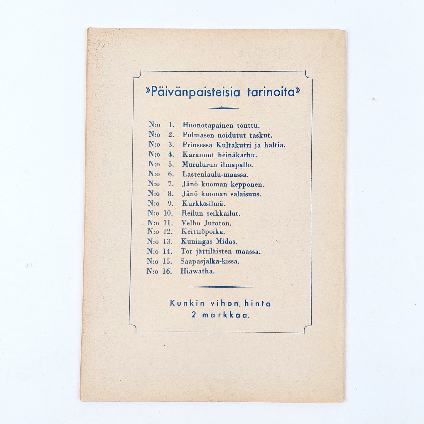 Murulurun ilmapallo -Päivänpaisteisia tarinoita N:o 5 1938